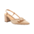 Scarpin Slingback Couro Palha Bege - comprar online