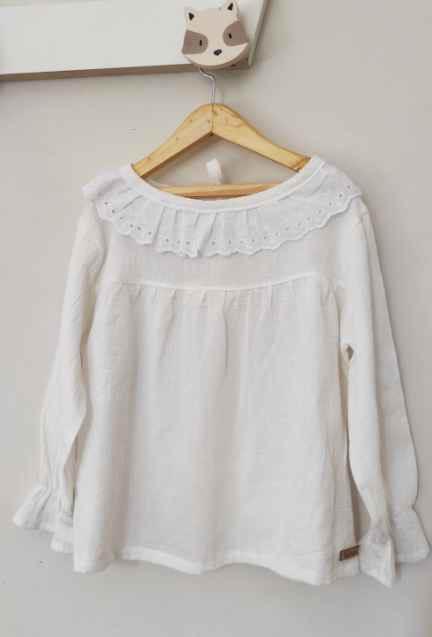 Blusa broderie blanca Comprar en Mimis Moda Infantil