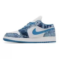 Air Jordan 1 Low GS Washed Denim na internet