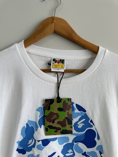 Camiseta Bape ABC Camo By Bathing Tee White/Blue na internet