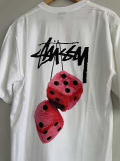 Camiseta Stussy Fuzzy Dice White - loja online