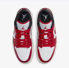 Air Jordan 1 Low White Gym Red na internet