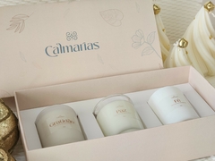 Kit Trio de Velas Calmarias - Gratidão, Paz e Fé - comprar online