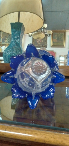 Antiguo Par Floreros En Cristal Flor De Lis - tienda online