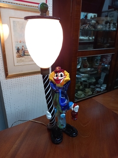 Antiguo Payaso C/ Luminaria Cristal De Murano