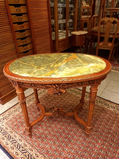 Mesa De Sala Oval Francesa Luis Xvi Tallada - comprar online