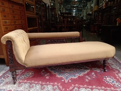 Antiguo Chaise Logne Victoriano Circa 1880