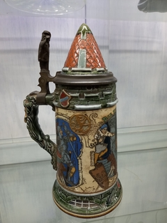 Antiguo Tankard Castillo Mettlach Ges Gesch - comprar online