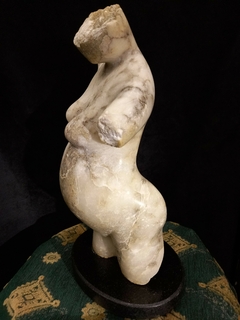 Antigua Escultura Marmol Torso Desnudo Femenino - ManyAntiques