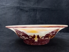 Antiguo Bowl En Vidrio Artistico Le Verre - ManyAntiques