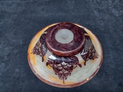 Antiguo Bowl En Vidrio Artistico Le Verre - tienda online