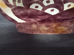 Antiguo Bowl En Vidrio Artistico Le Verre