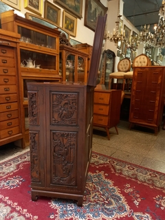 Antiguo Mueble Bar Chino Tallado - tienda online