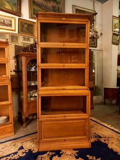 Antigua Biblioteca En Roble Thompson - ManyAntiques