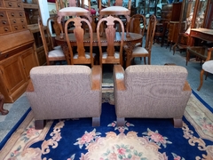 Par De Antiguos Sillones Art Deco En Lino - tienda online