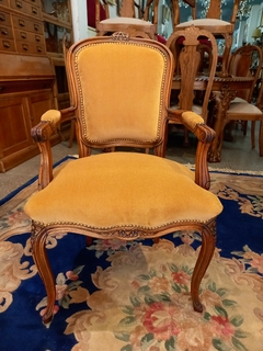 Antiguo Sillon Frances Luis Xv Tallado