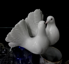 Figura Porcelana Lladro Palomas Blancas