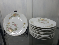 Juego de 10 Platos Playos Porcelana Bavaria