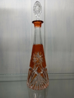 Antiguo Botellon Licorera Cristal Naranja - comprar online