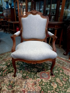 Antiguo Sillon Frances Luis Xv Tallado