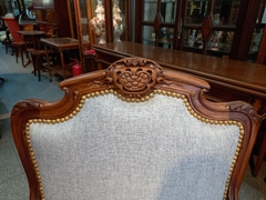 Antiguo Sillon Frances Luis Xv Tallado - ManyAntiques