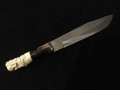 Cuchillo Tallado Asta A. Rabbia Martin Fierro - ManyAntiques