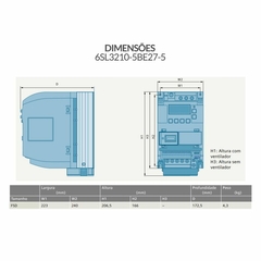 Inversor de Frequência Siemens V20 Trifásico 10CV 380V 16,5A - PNG TECH