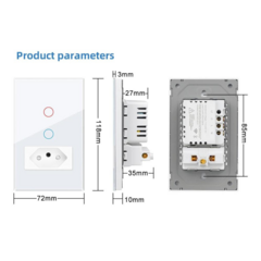 Interruptor Wi-fi-Alexa/google 2 Pólos-Branco + Tomada 10A - comprar online