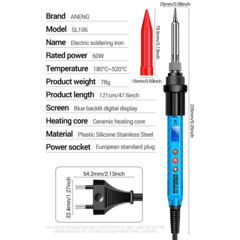 Kit Ferro de Solda Digital 60W 110V-240V ANENG SL106 - comprar online