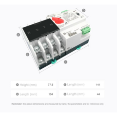 Imagem do Transferência Automático de Potência Dupla ATS, 4P-63A-230V