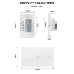 Interruptor Inteligente Wi-fi-Alexa/google 3 Pólos-Branco na internet