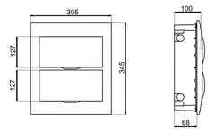 Quadro de Distribuição QDW02-24-BE, 24 disjuntores - comprar online