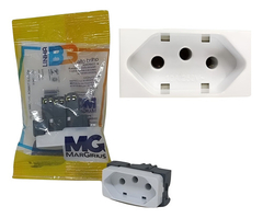 Kit 20 Módulos Tomada Margirius B3 2p+t 10a-250v Branco na internet