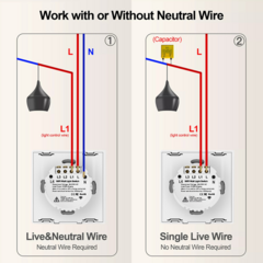 Interruptor Inteligente Wi-fi-Alexa/google 2 Pólos-Preto - PNG TECH