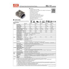 Imagem do Fonte de Alimentação Mean Well RS-15-5 DC 5V 3A