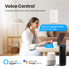 Imagem do Interruptor Inteligente Wi-fi-Alexa/google 1 Pólo-Branco