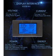 Medidor de Tensão Atual PZEM-061 AC 80V-260V 0-100A - comprar online