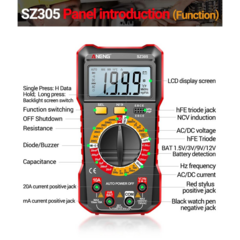 Multímetro Digital Profissional, SZ305 na internet