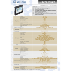 IHM Touch de 10.1" TFT POL - WEINTEK / WEINVIEW cMT2109X2 - loja online