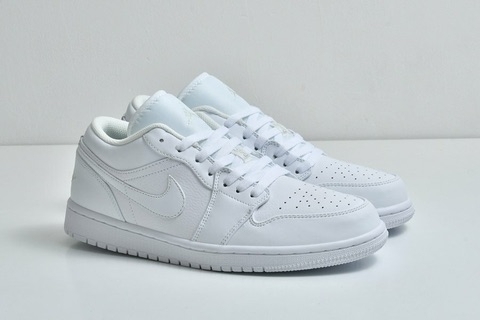 Triple white jordan 1 hot sale low