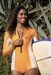 Maio Laranja Lycra Surf Ziper Front Boardsco