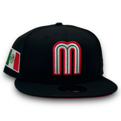 MÉXICO BLACK BLACK RED SNAPBACK