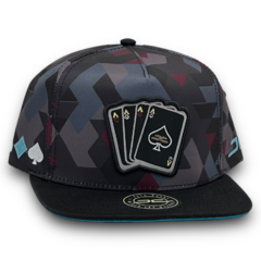 POKER CAMO BLUE RED