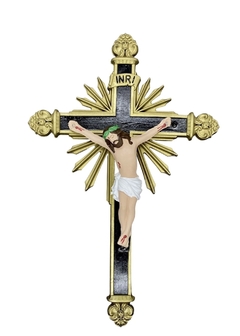 CRUCIFIXO RAIADO 45CM PVC MA1010