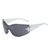 Moda Óculos De Sol Rimless Y2K para Mulheres Homens Trendy Shield Wrap Around Sunglasses Ov - comprar online