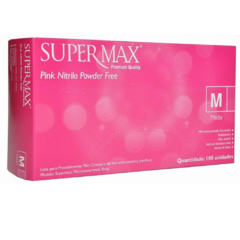 LUVA PROCEDIMENTO NITRILICA - PINK - SUPERMAX - loja online