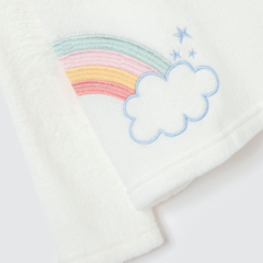 Pijama Infantil Menina Longo Estampado Em Fleece - Off White - comprar online