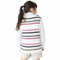 Colete Infantil Menina Em Tricô - Off White - comprar online