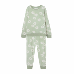 Pijama Longo Infantil Menina Em Plush - Verde