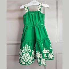 Vestido Infantil Menina Momi Verde Natal